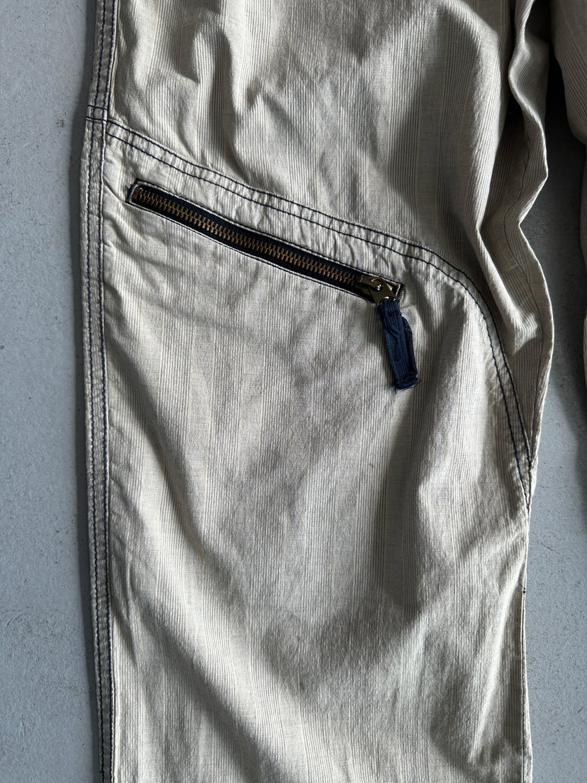 ARMANI JEANS - 1990s CONTRAST STITCHING REGULAR FIT TROUSERS