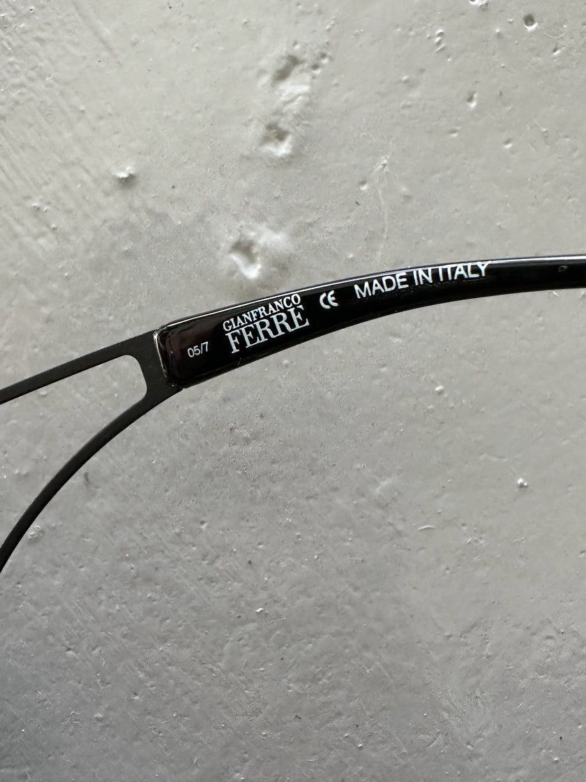 GIANFRANCO FERRÉ - 1990s WRAPAROUND SUNGLASSES WITH CUT OUT ARMS