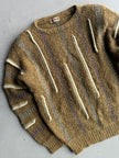 ISSEY MIYAKE - early 1980s 3D KNIT JUMPER WITH PADDED SHOULDERS