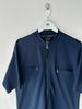 VERSACE - early 2000s ZIP UP SHORT SLEEVE TOP