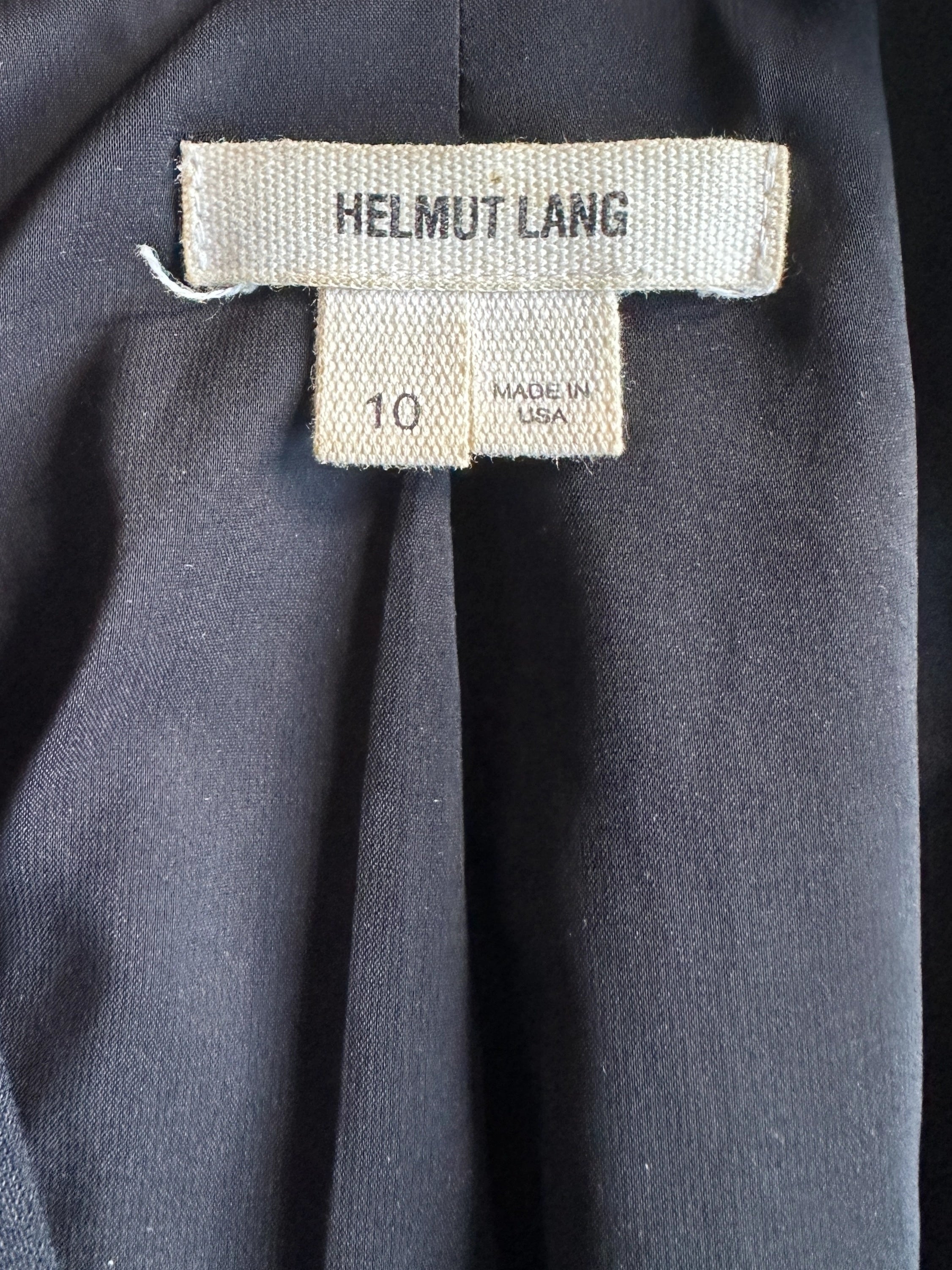 HELMUT LANG - early 2000s COLLARLESS BOXY FIT BLAZER