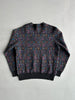 MISSONI - 1990s JACQUARD PATTERN V NECK BOXY FIT JUMPER
