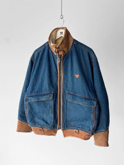 EMPORIO ARMANI – 1980s DENIM & MOUTON BLOUSON