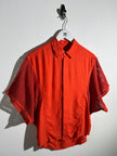 ISSEY MIYAKE - S/S 2014 RELAXED FIT SHIRT WOTH MESH PANELED MESH SLEEVE