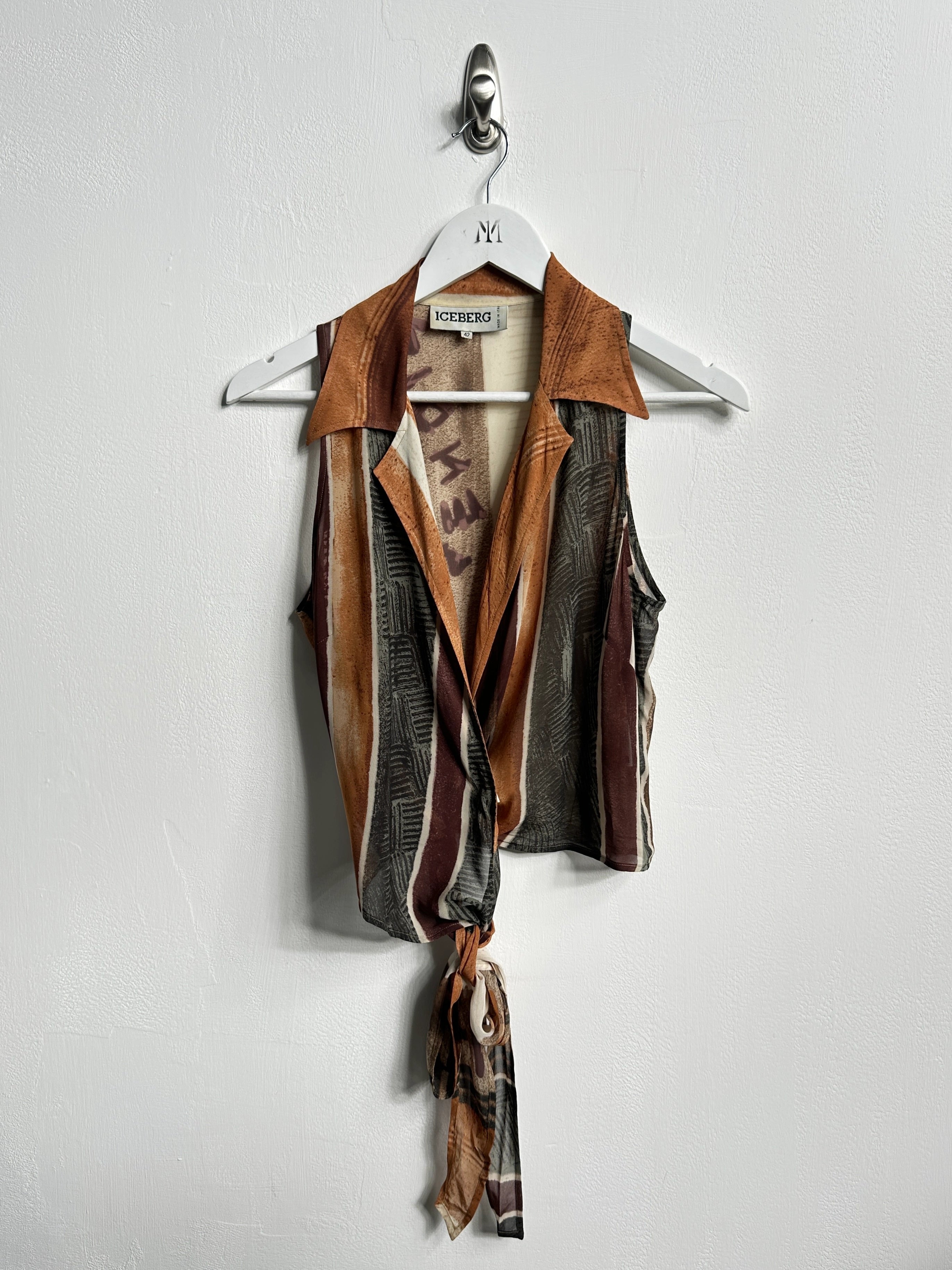 ICEBERG - S/S 1993 SEMI SHEER WRAP TOP