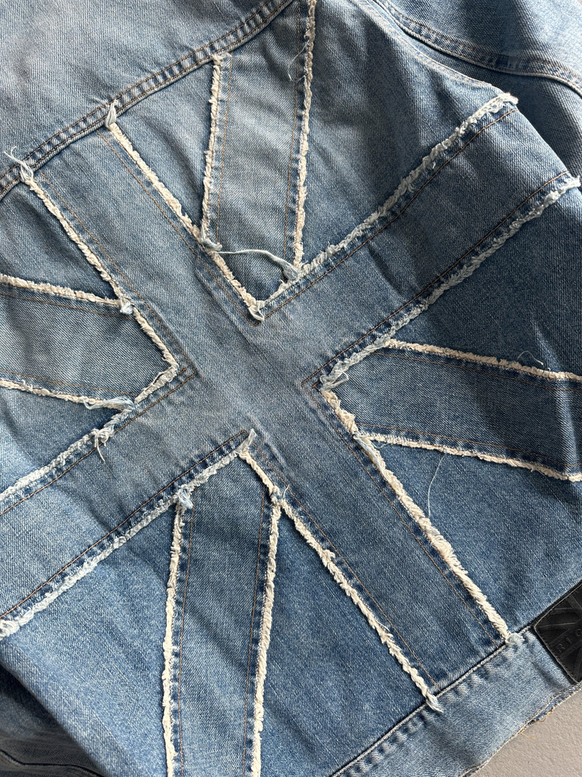 JOHN RICHMOND - S/S 2004 DECONSTRUCTED UNION JACK DENIM JACKET
