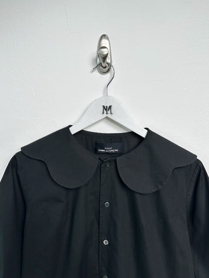 COMME DES GARÇONS - A/W 2020 BOXY FIT BUTTONED BLOUSE WITH OVERSIZED PETER PAN COLLAR