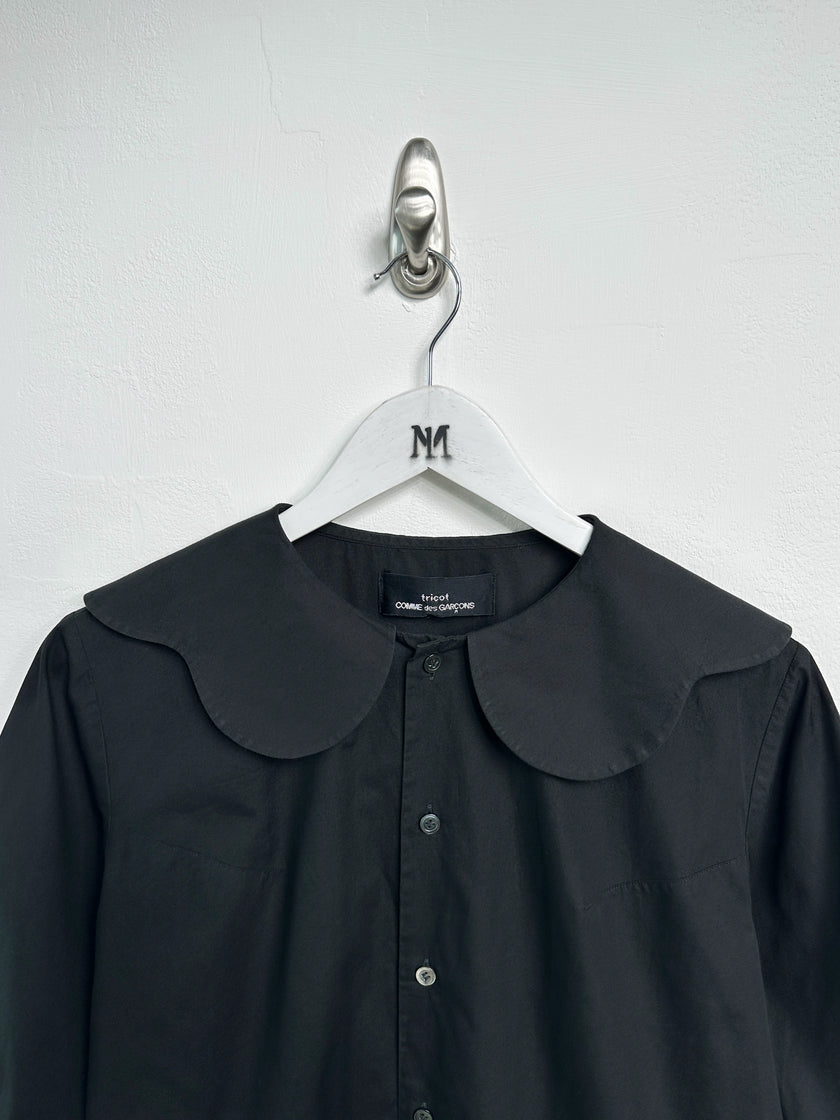 COMME DES GARÇONS - A/W 2020 BOXY FIT BUTTONED BLOUSE WITH OVERSIZED PETER PAN COLLAR