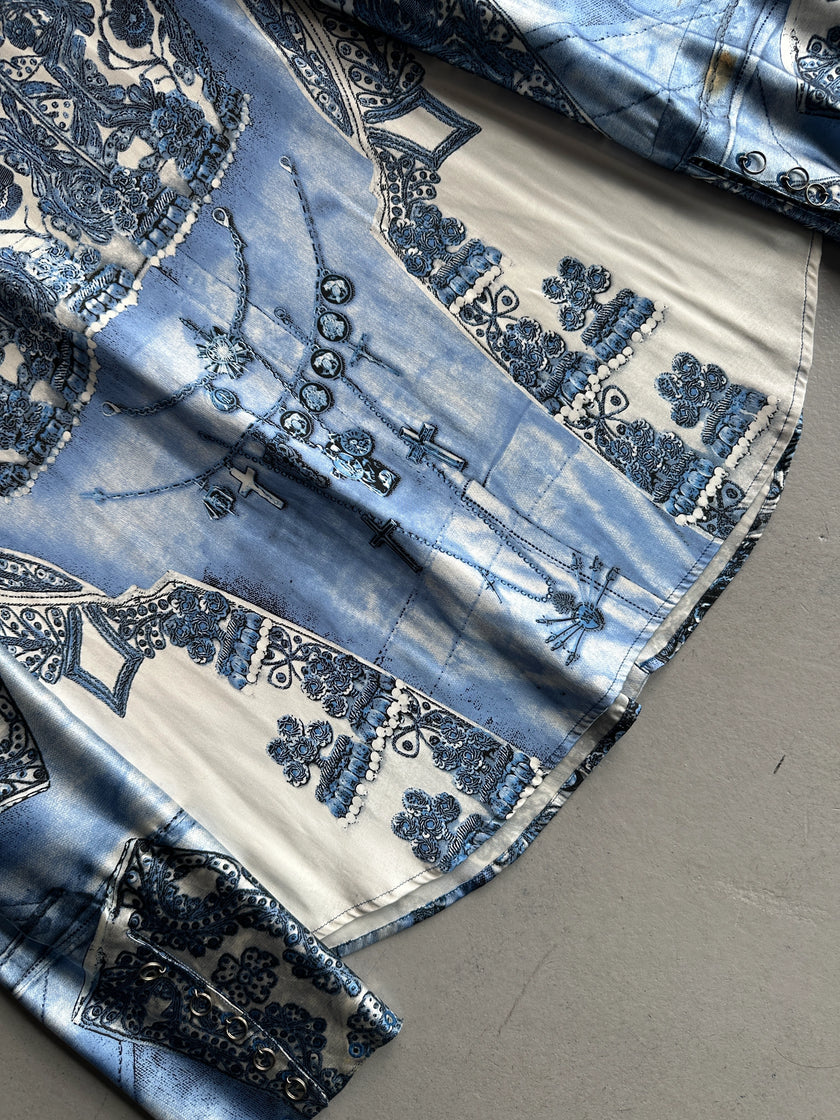 JEAN PAUL GAULTIER - S/S 2003 MATADOR ROSARY BIJOU METAL CHARM LONG SLEEVE SHIRT