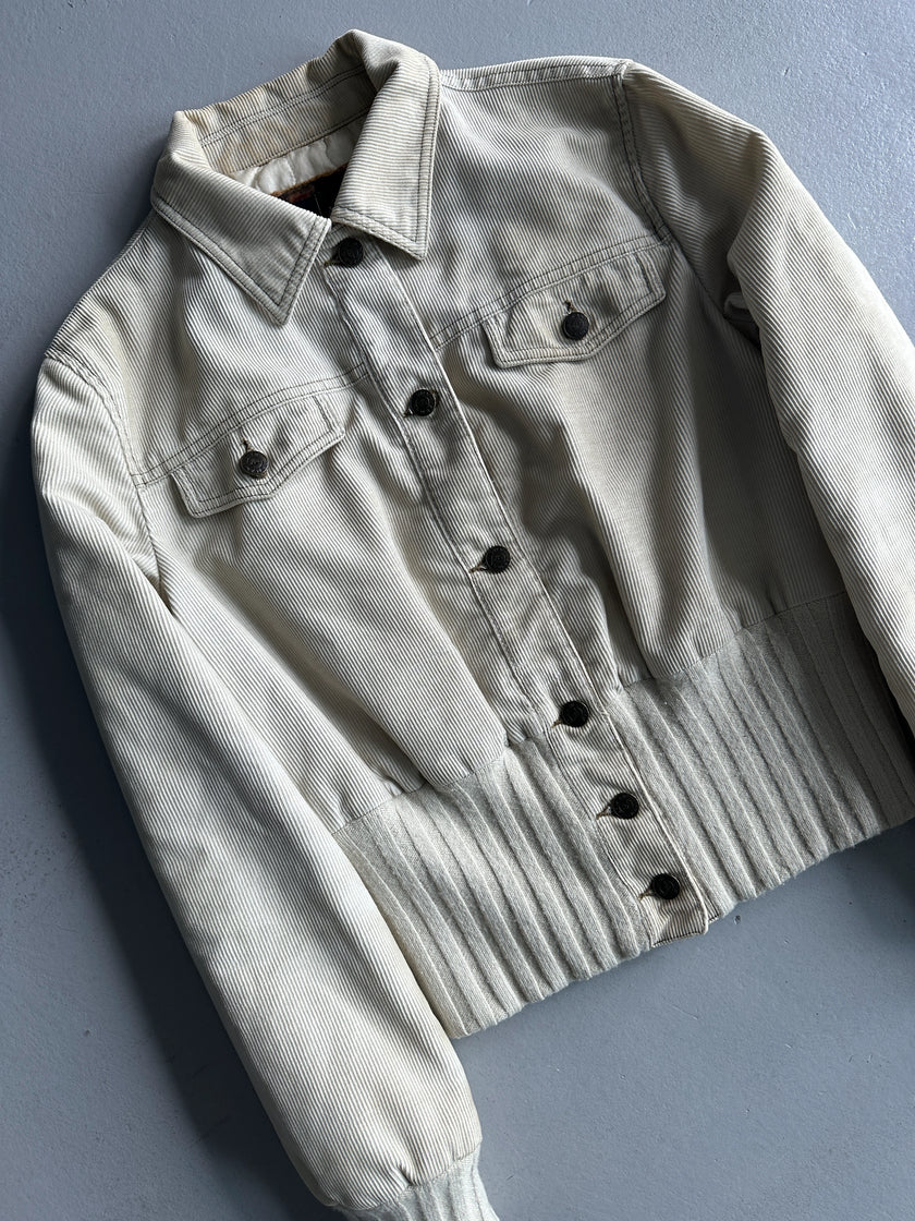 ARMANI JEANS - 1990s CORDUROY FITTED WAIST JACKET