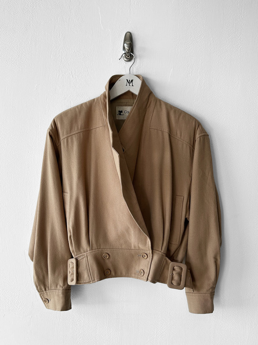 COURRÈGES - 1980s CROP FIT BLOUSON JACKET
