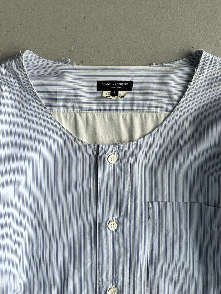 COMME DES GARÇONS HOMME PLUS - A/W 2013 EMBROIDERED STRIPED TUNIC