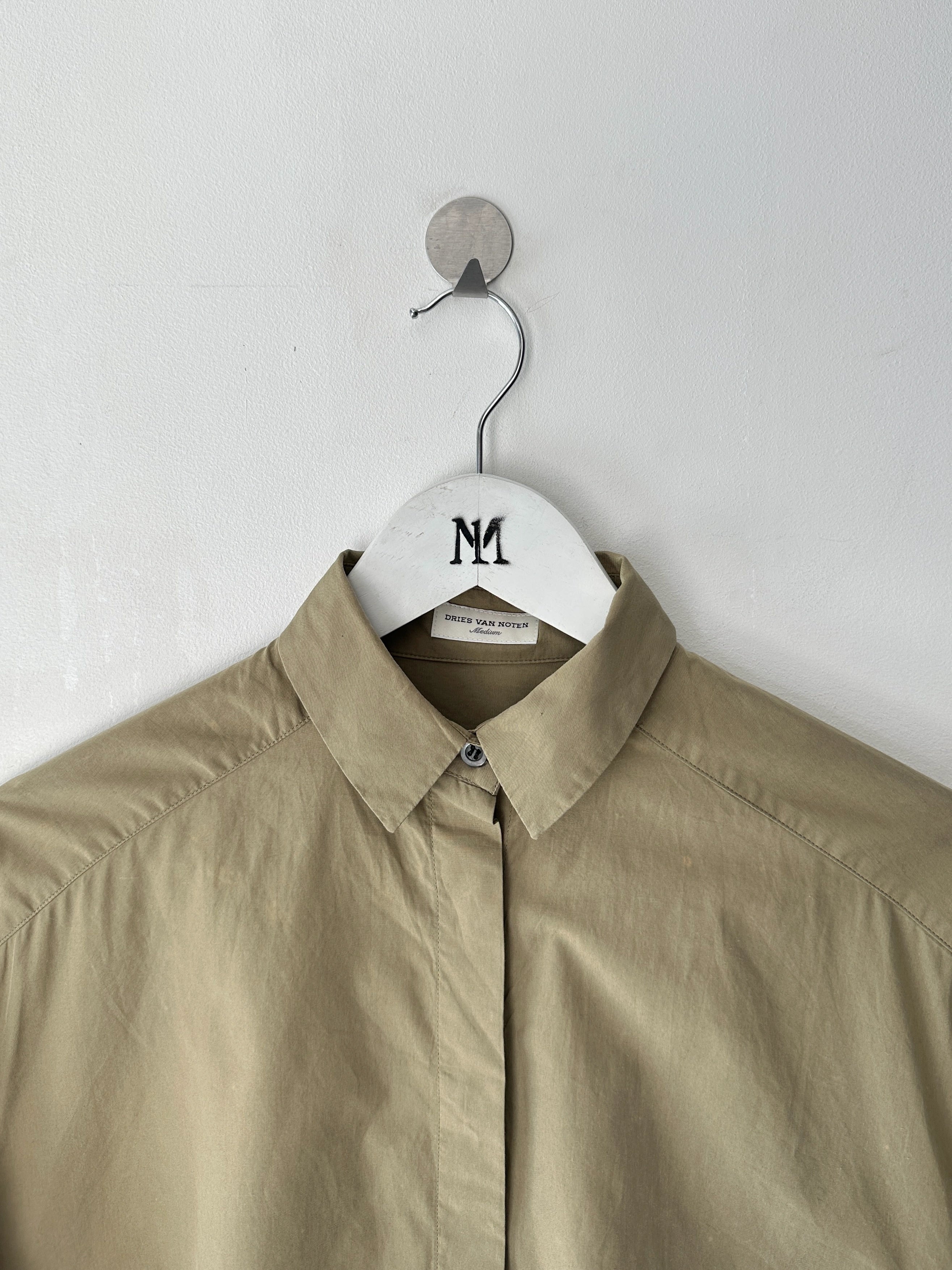 DRIES VAN NOTEN - 2010s COLOUR BLOCK BOXY FIT SHIRT