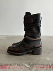 AKETOHN - 1990s SQUARE TOE LEATHER BOOTS