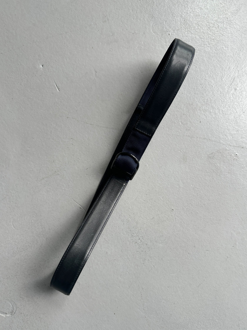 DIRK BIKKEMBERGS - 1990s METAL D-RING BUCKLE LEATHER BELT