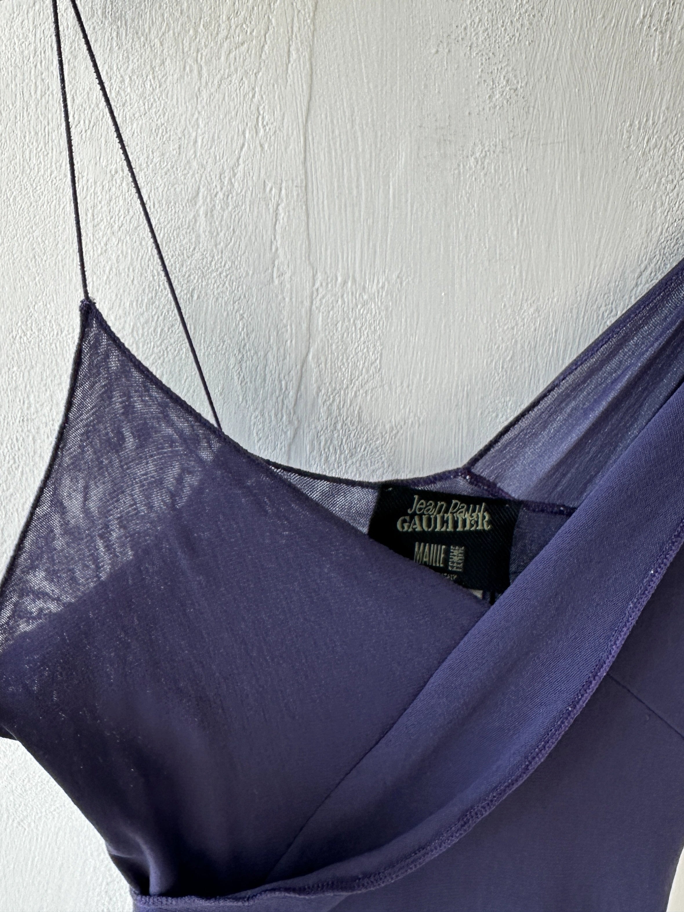 JEAN PAUL GAULTIER - late 1990s MESH LONG DRESS
