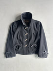LOUIS VUITTON by MARC JACOBS - A/W 2004 CROP FIT WOOL BLAZER WITH LEAF BUTTONS DETAIL
