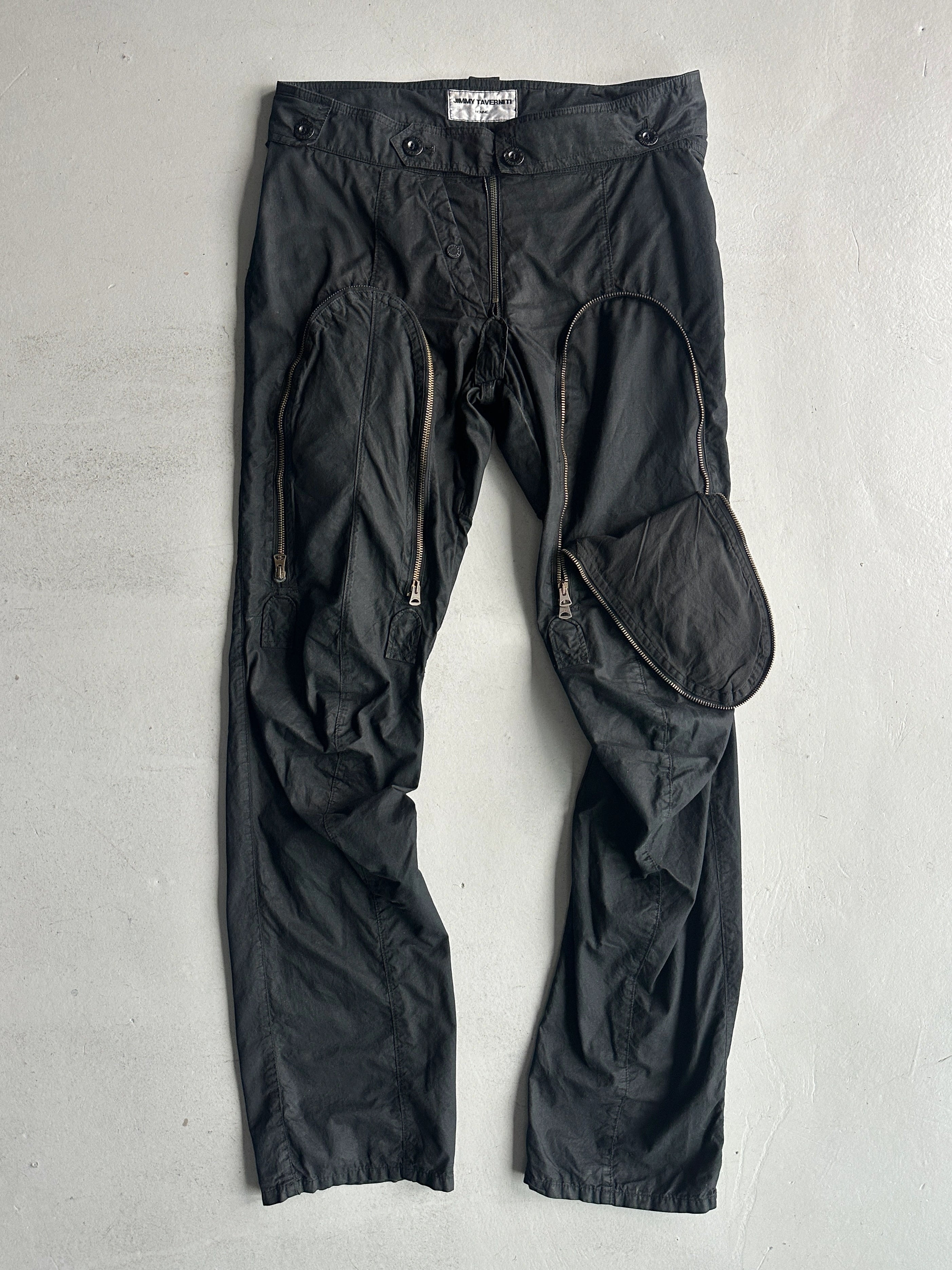 TAVERNITI - 1980s OVERSIZED MULTI POCKET AVANT GARDE TROUSERS