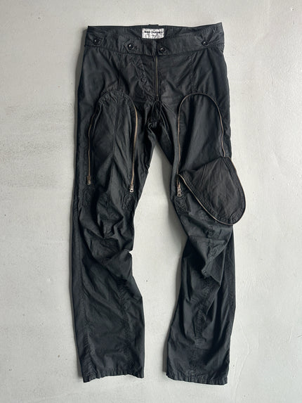TAVERNITI - 1980s OVERSIZED MULTI POCKET AVANT GARDE TROUSERS