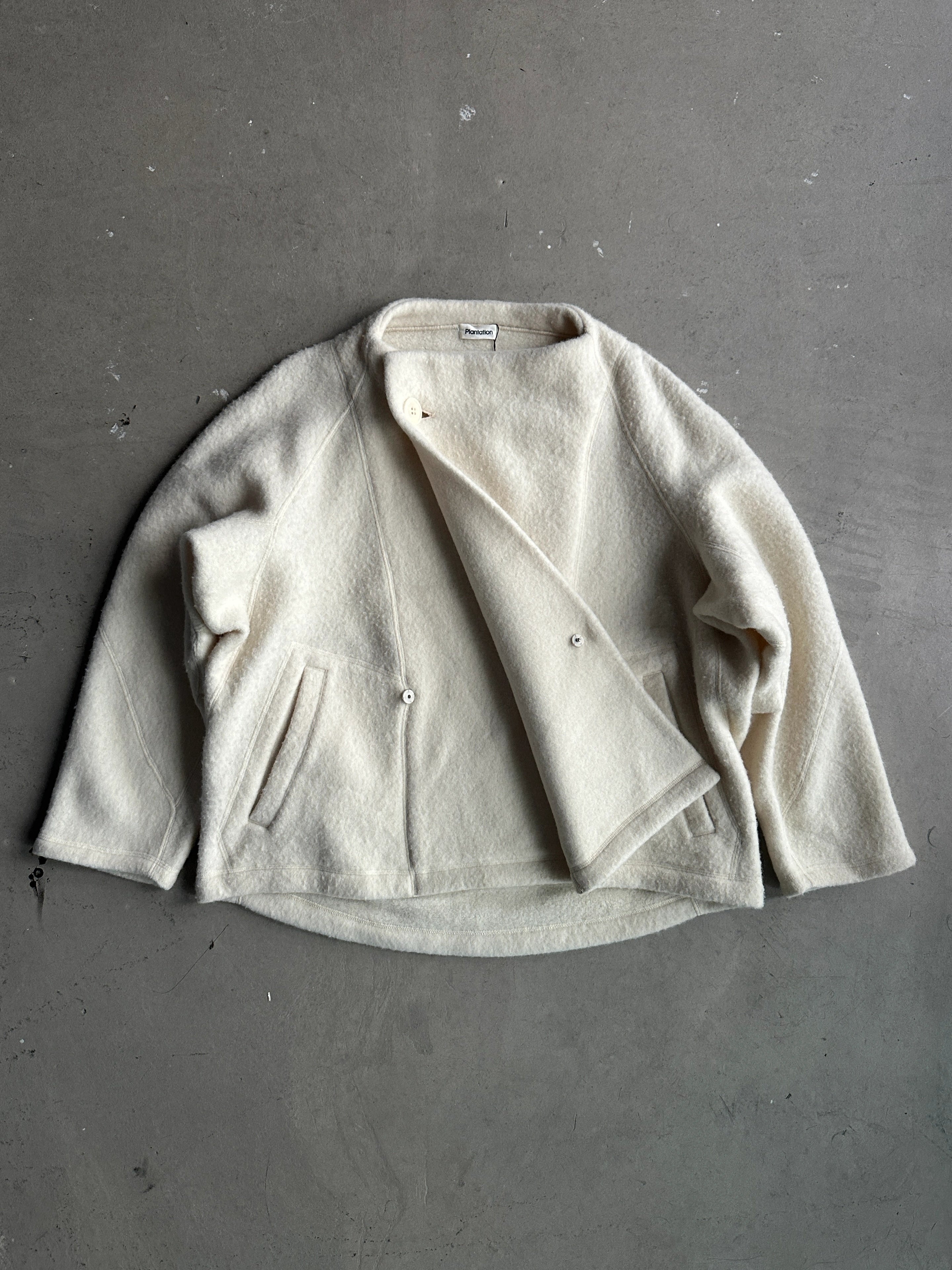 PLANTATION ISSEY MIYAKE - 1990s BOXY FIT WOOL JACKET