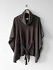 TRUSSARDI - 2000s PONCHO JUMPER WITH WAIST TIE