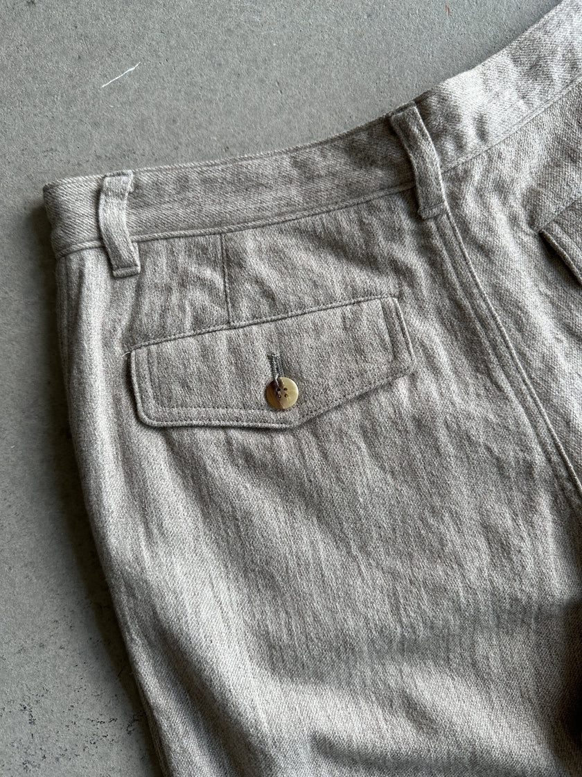 PLANTATION ISSEY MIYAKE - 1990s WIDE LEG WOOL TROUSERS