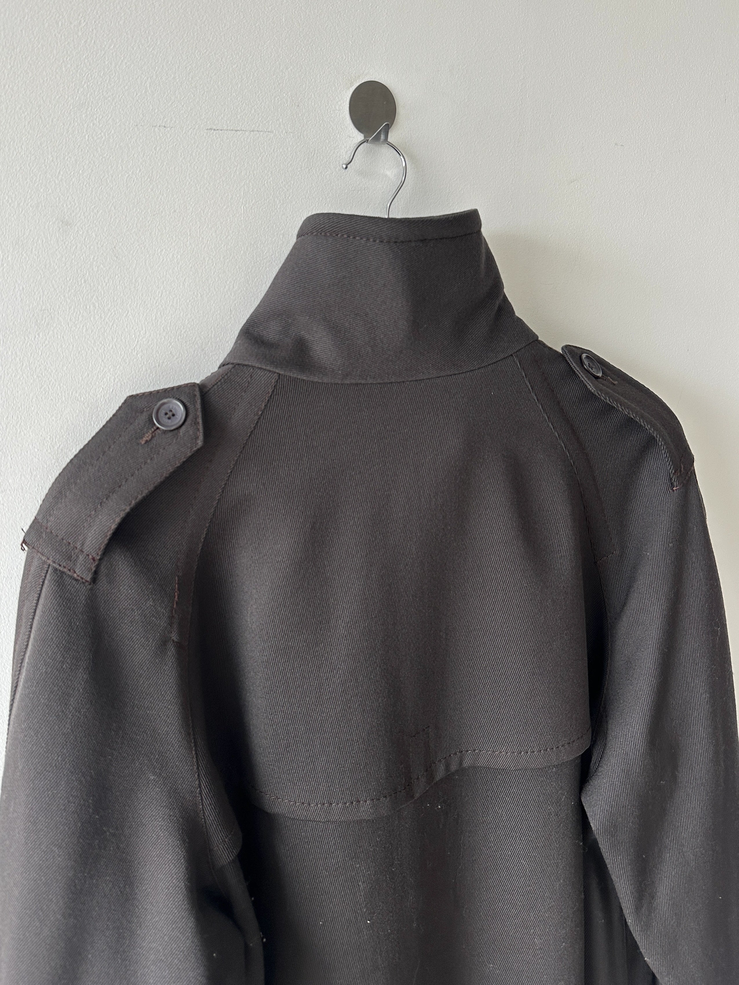 GIANFRANCO FERRÉ - 1990s DROPPED SHOULDERS FUNNEL NECK COAT