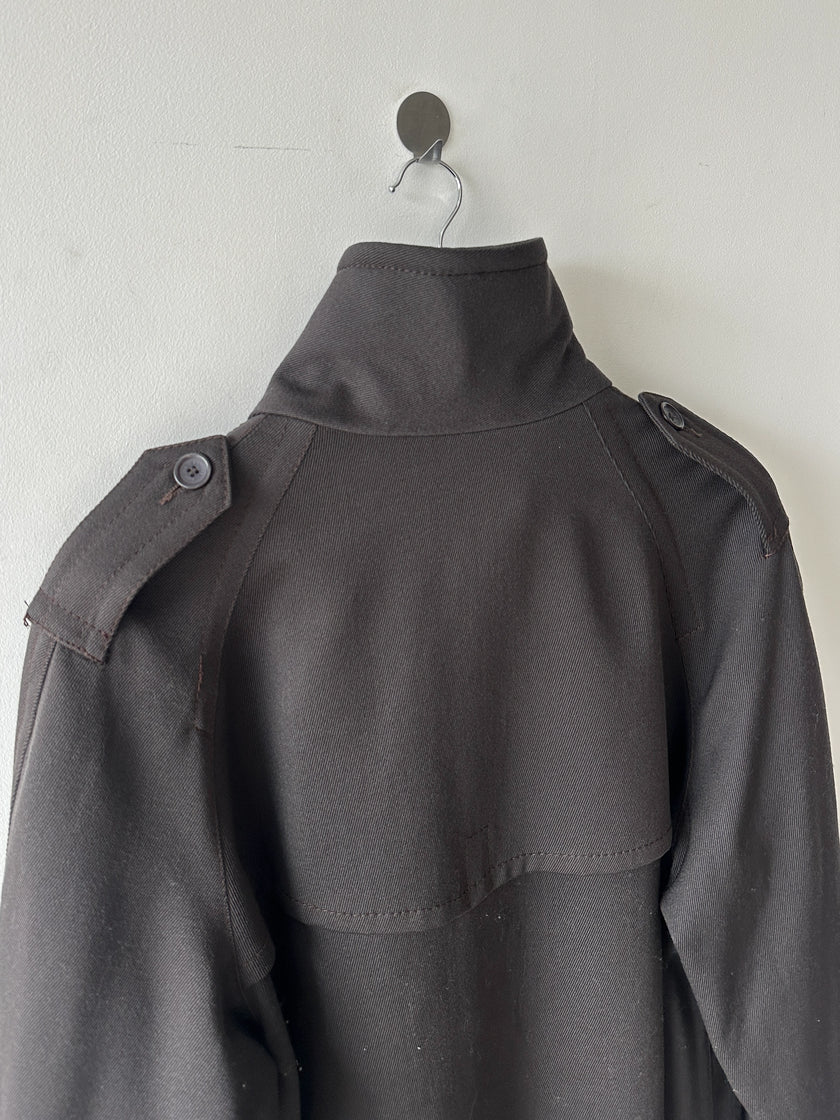 GIANFRANCO FERRÉ - 1990s DROPPED SHOULDERS FUNNEL NECK COAT