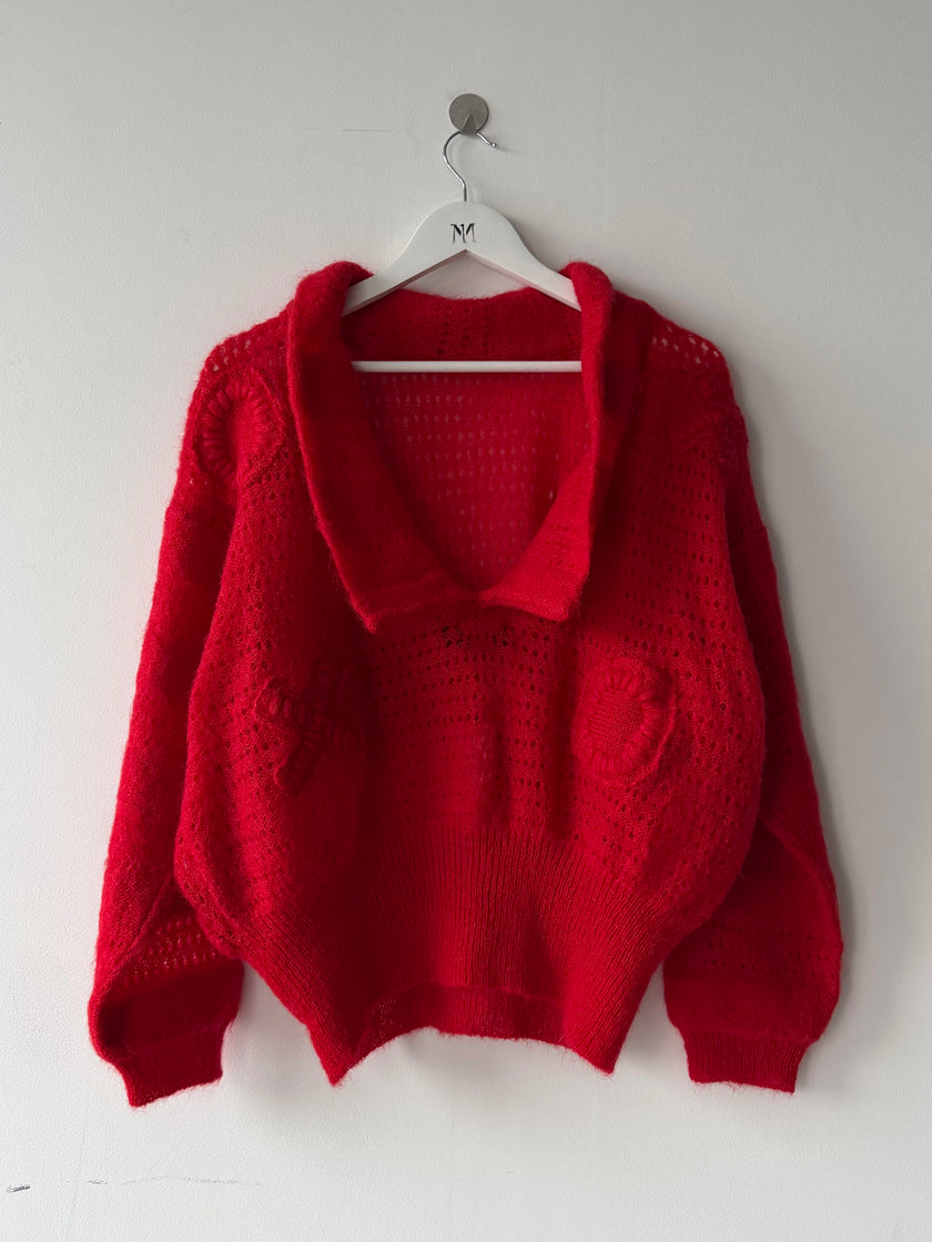 KANSAI YAMAMOTO - 1980s OPEN BACK BOXY FIT KNIT JUMPER
