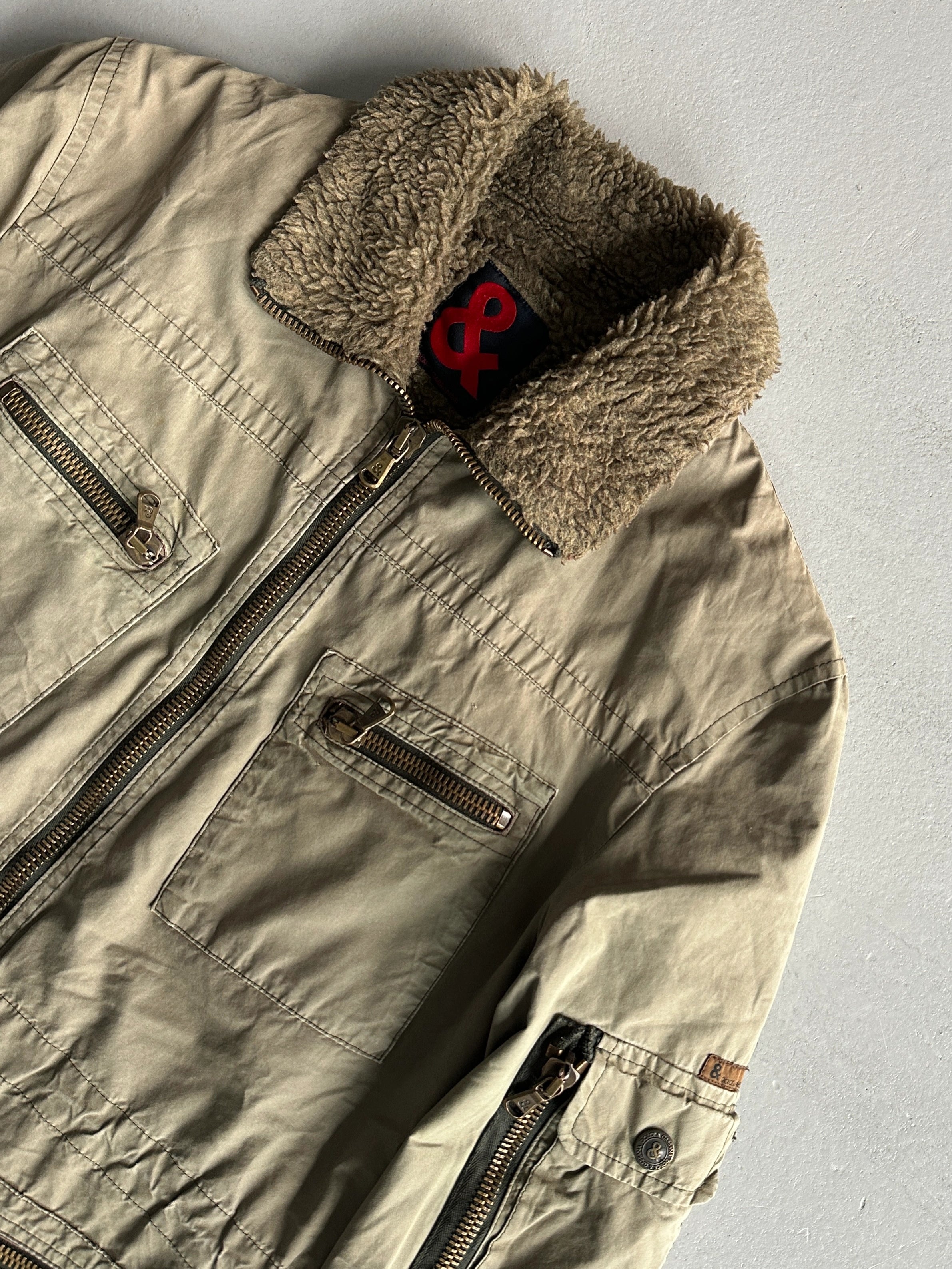 DOLCE & GABBANA - 1990s MULTI POCKET LINED PARKA JACKET