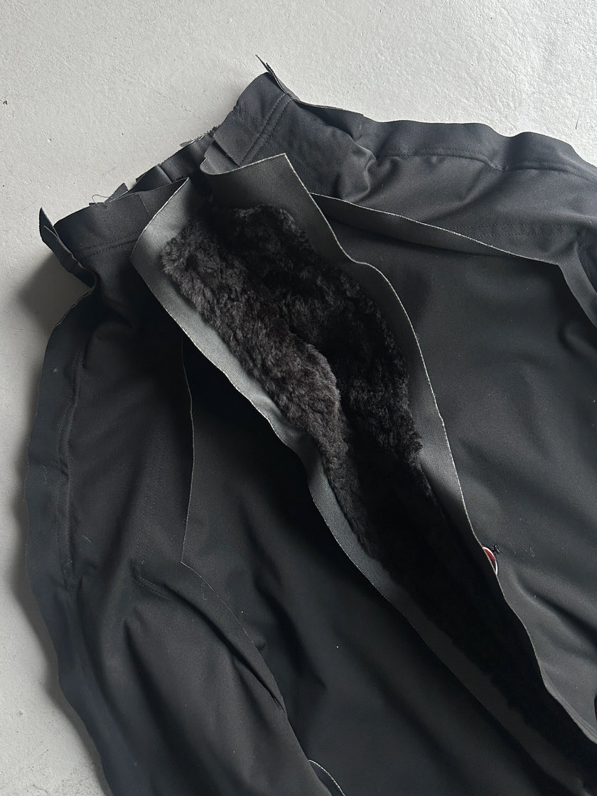 ARRSTON VOLAJU BY KOHSHIN SATOH - 1990s LONG TECHNICAL JACKET WITH FAUX FUR TRIM