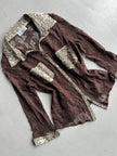 2000s LACE SHIRT WITH SNAKESKIN DETAILS