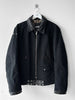 ANDREW MACKENZIE - early 2000s BIKER JACKET WITH LEATHER DETAILS