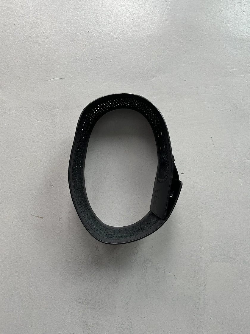 EMPORIO ARMANI - 1990s WIDE WAIST LEATHER BELT