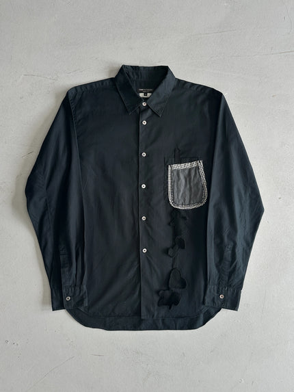 COMME DES GARÇONS HOMME PLUS - S/S 2010 LONG SLEEVE SHIRT WITH APPLIQUÉS