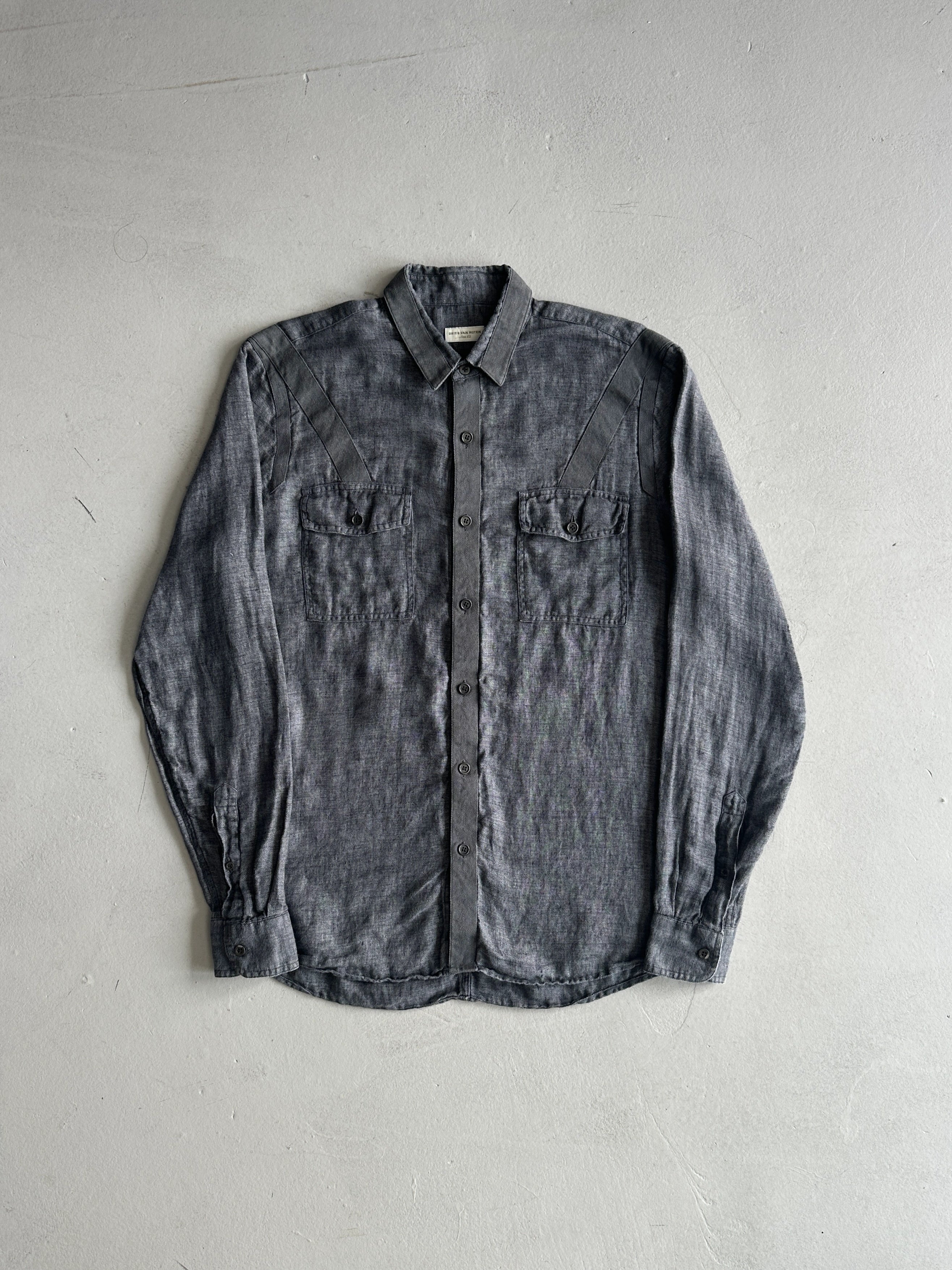 DRIES VAN NOTEN - 2000S BONDAGE LINEN SHIRT