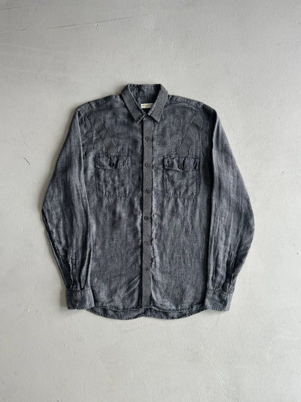 DRIES VAN NOTEN - 2000S BONDAGE LINEN SHIRT