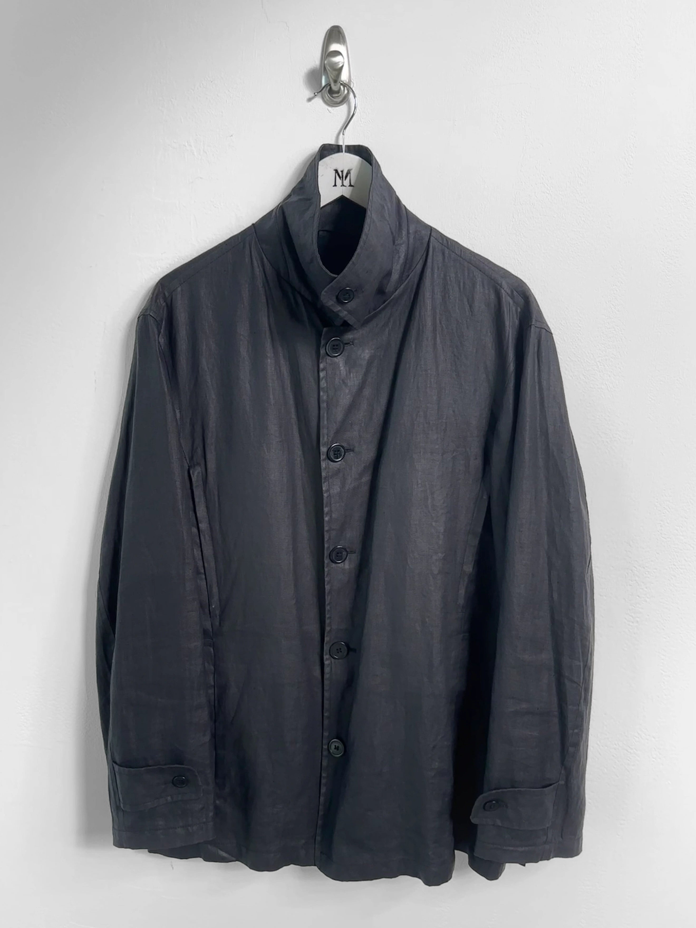 ITALIAN LABEL - 1990s COATED LINEN JACKET