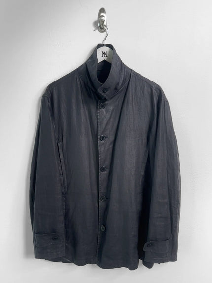 ITALIAN LABEL - 1990s COATED LINEN JACKET