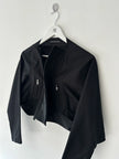 YOHJI YAMAMOTO - S/S 2014 CROPPED JACKET WITH SCULPTURAL LAPELS