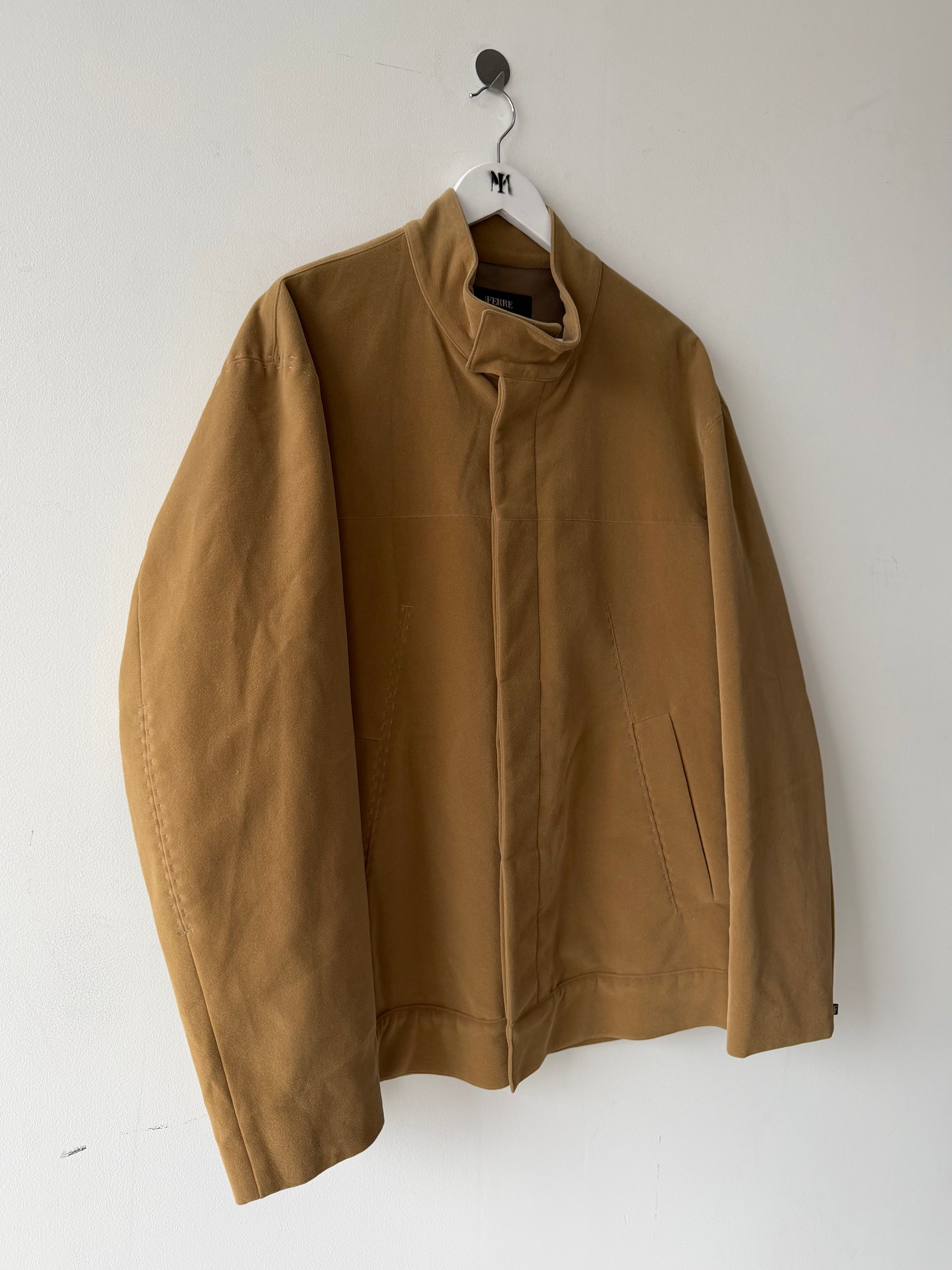 GIANFRANCO FERRÉ - 1990s STAND COLLAR STRAIGHT FIT JACKET WITH STITCHING DETAILS