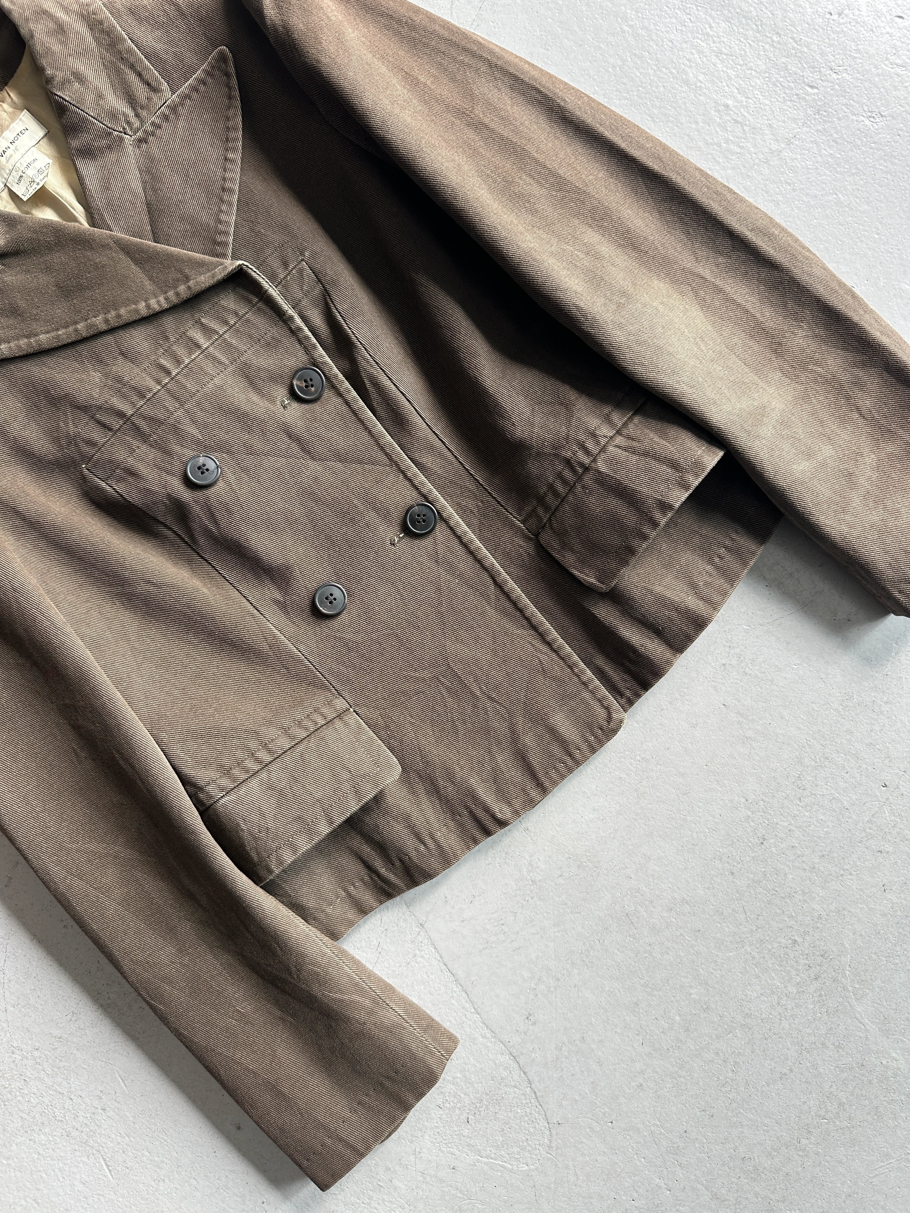 DRIES VAN NOTEN - 1990s DOUBLE BREASTED CROP FIT JACKET