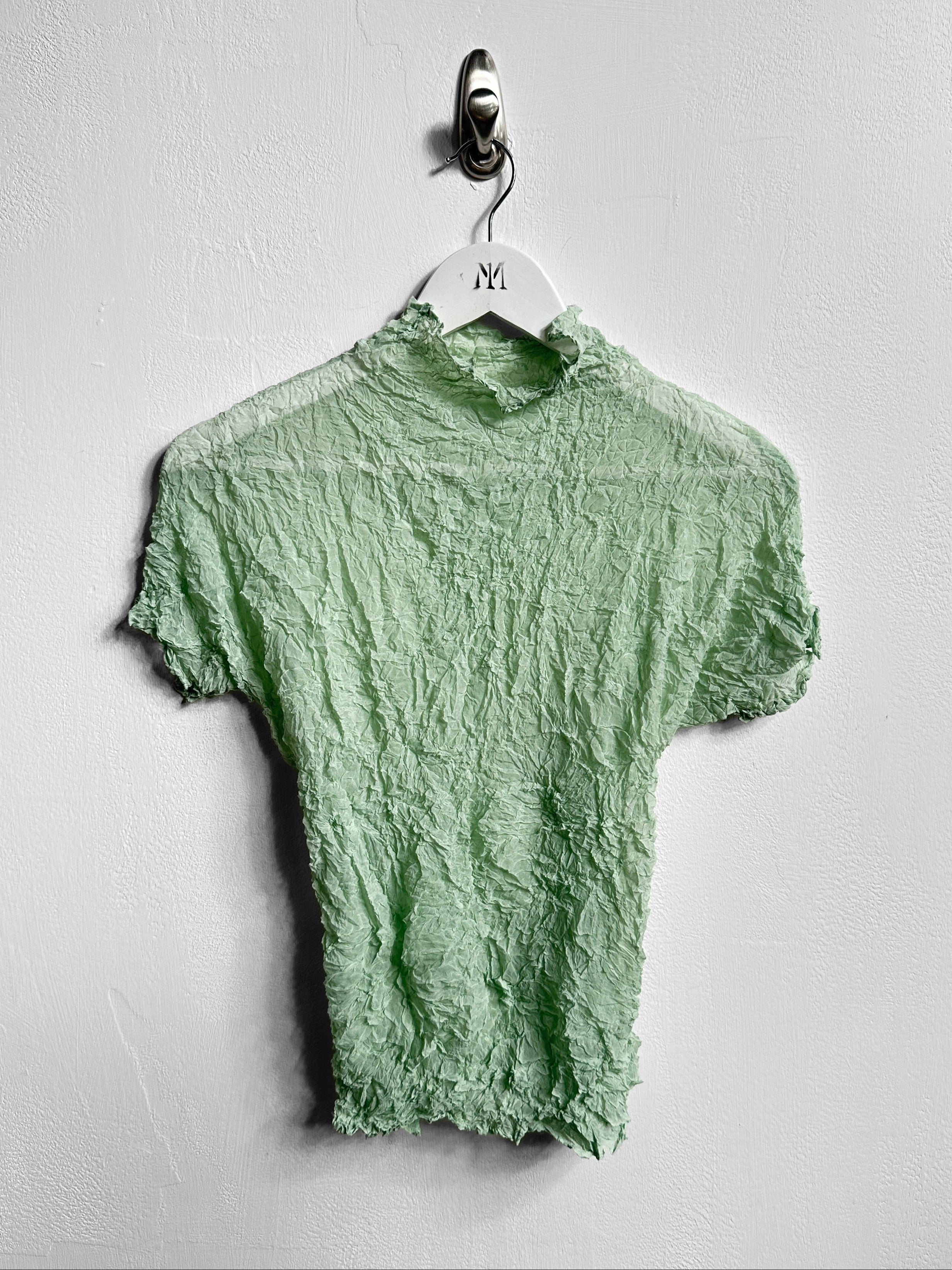 ISSEY MIYAKE PERMANENTE - S/S 1989 SHORT SLEEVE CRINKLED TOP