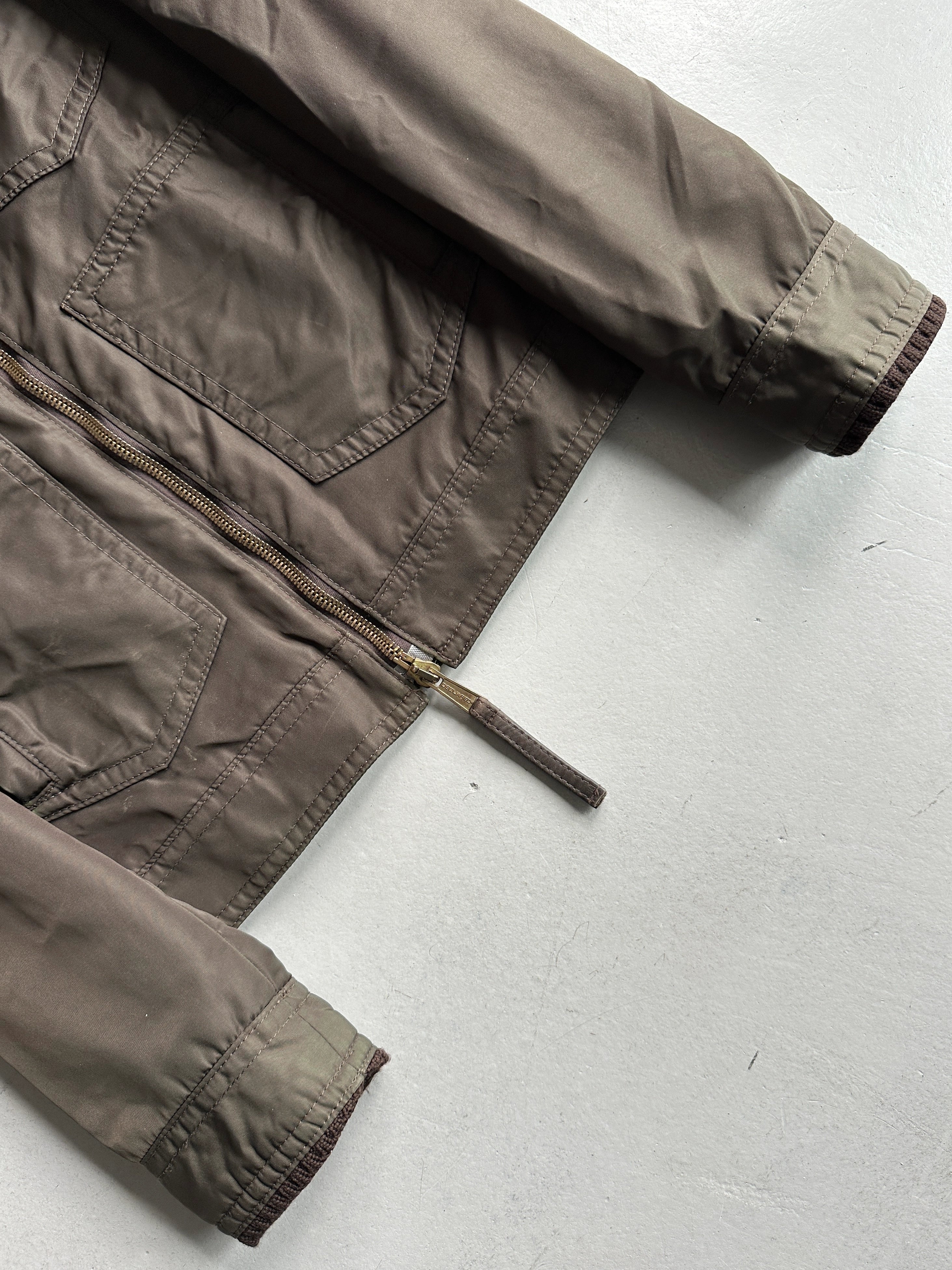 DSQUARED2 - F/W 2005 CARGO JACKET WITH LEATHER AND KNIT DETAILS