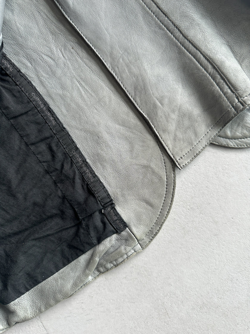COSTUME NATIONAL - 1990s LEATHER VEST GILET