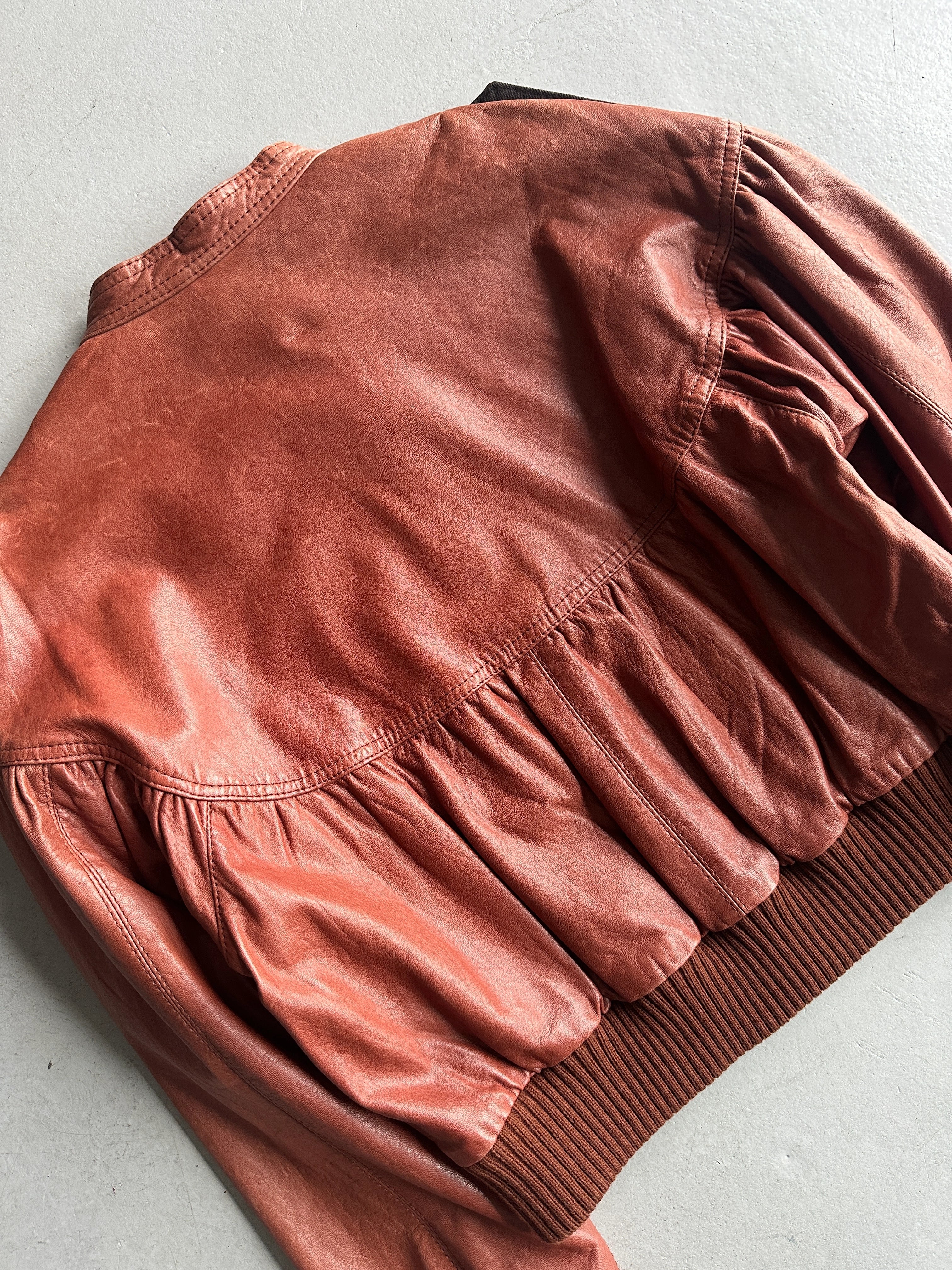 KENZO - 1990s ASYMMETRICAL LEATHER BIKER JACKET
