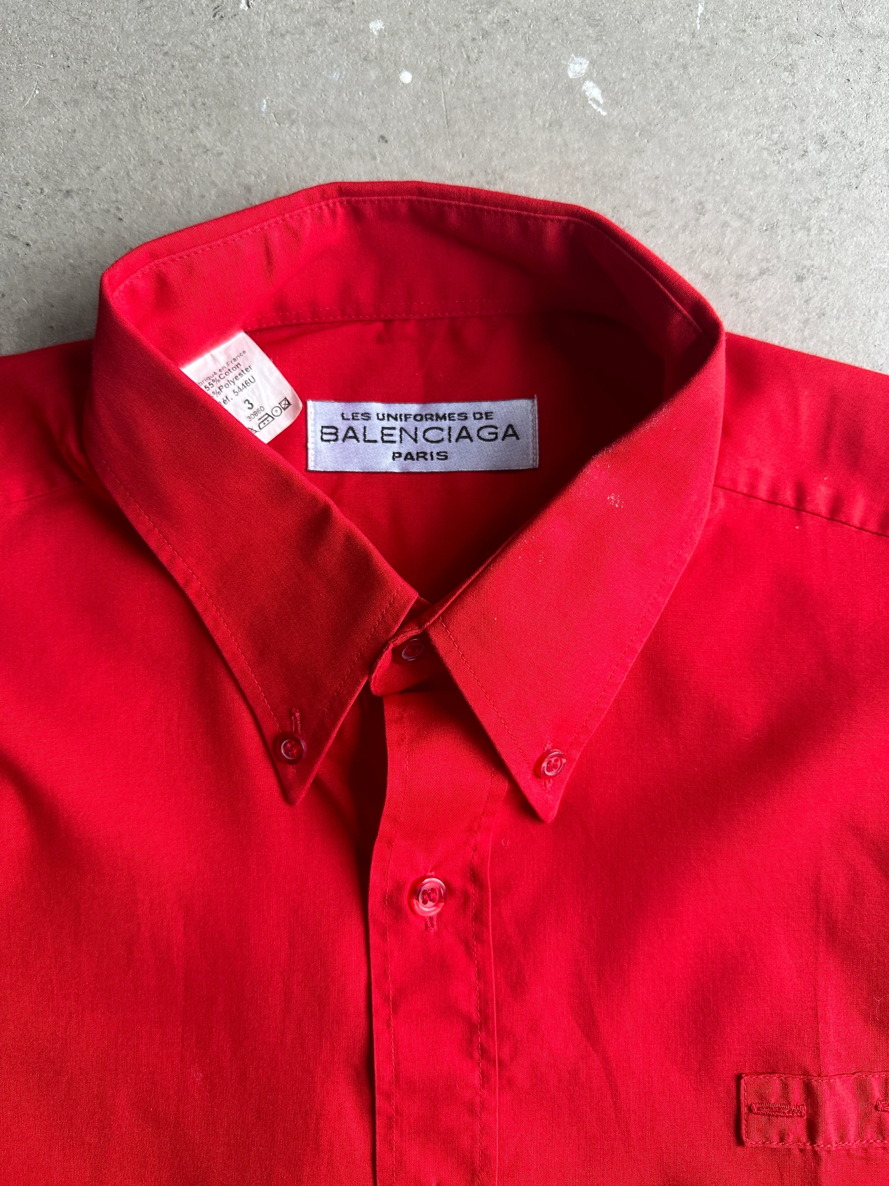 BALENCIAGA - 1990s HALF SLEEVE UNIFORM SHIRT