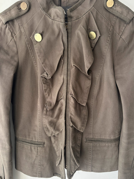 ARMANI - 2000s FITTED JACKET WITH RUFFLED FRONT