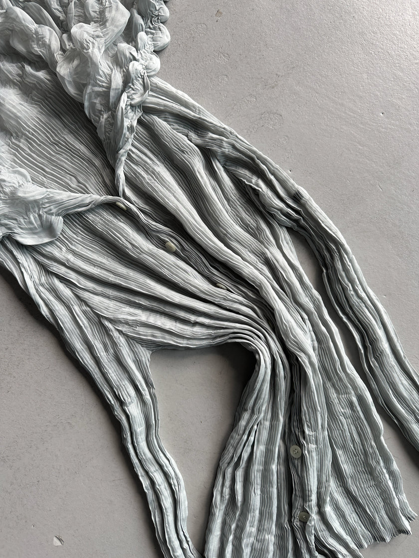 ISSEY MIYAKE - F/W 2000 BUBBLE PLEATED BUTTONED BLOUSE