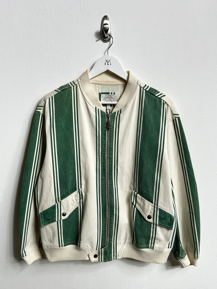 ARMANI JEANS - S/S 1992-1993 STRIPED COTTON BOMBER JACKET